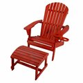 Bold Fontier 6 in. Earth Adirondack Chair with Phone & Cup Holder, Red BO3286205